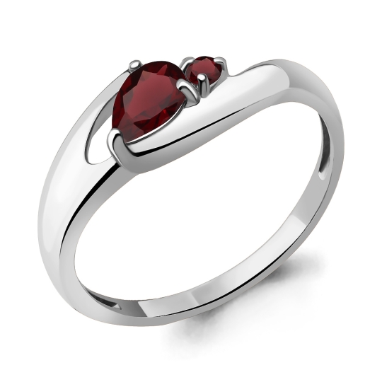 Серьги из серебра с гранатами