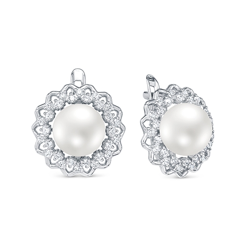 Серьги из серебра с перламутром