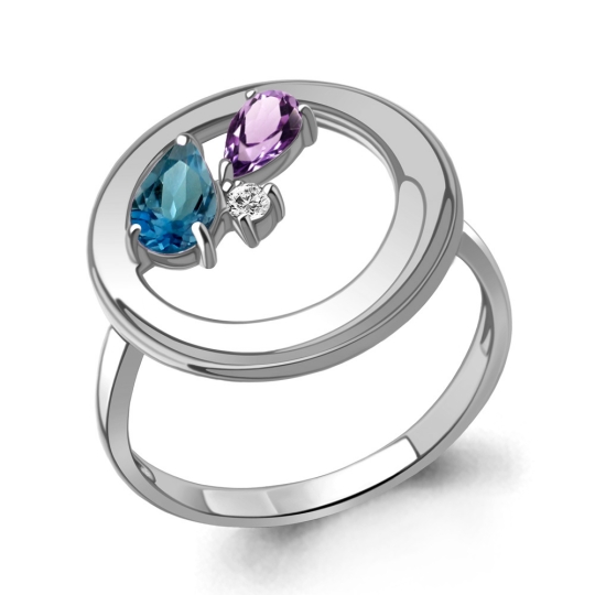 Подвеска из серебра с миксом камней