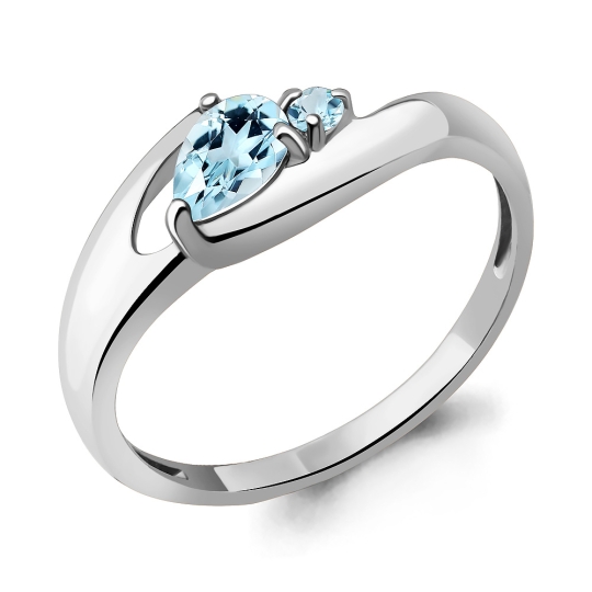 Кольцо из серебра с фианитами