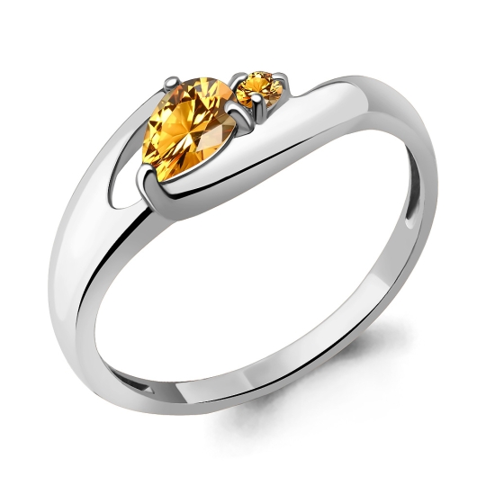 Кольцо из серебра с фианитами