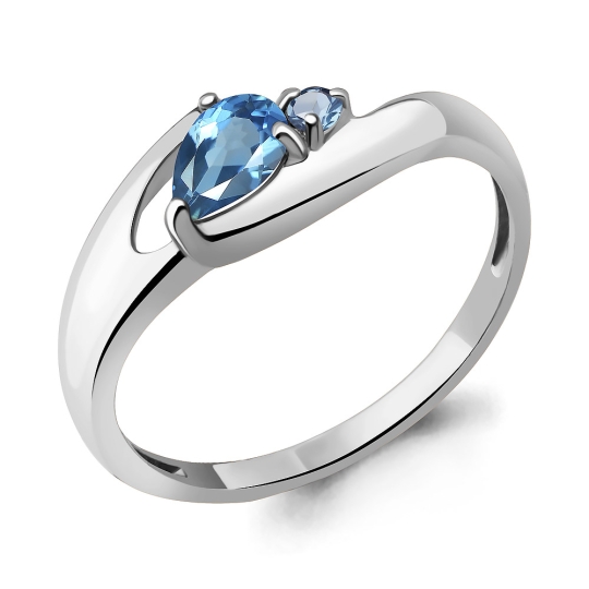 Кольцо-печатка из серебра с фианитами