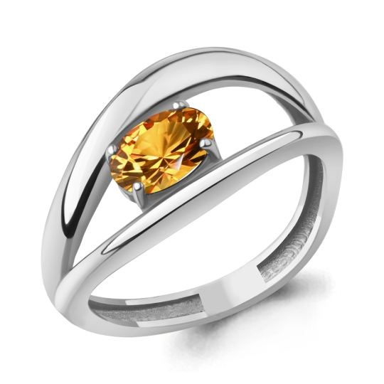 Серьги из серебра с цитринами