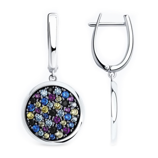 Кольцо из серебра с фианитами