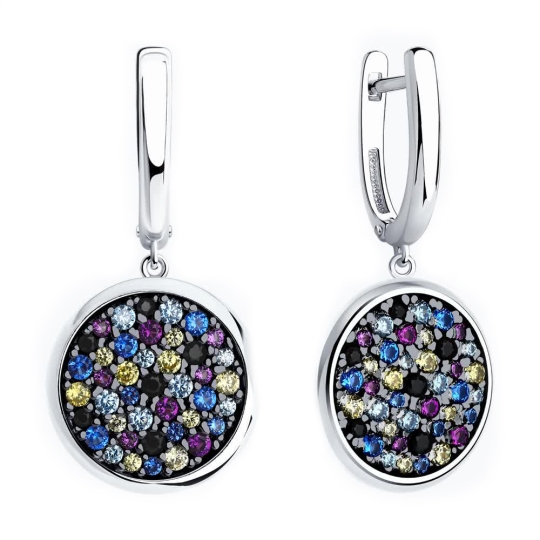 Кольцо из серебра с фианитами