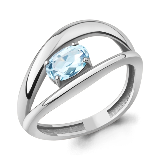 Кольцо из серебра с эмалью и фианитами