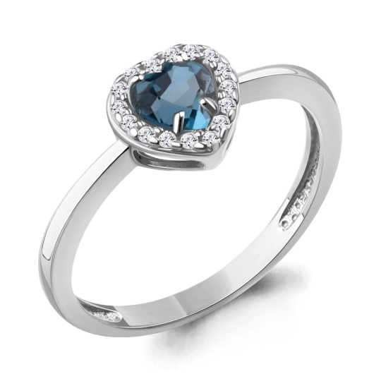 Кольцо из серебра с чернением и амазонитом