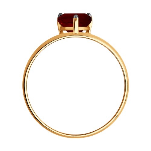 Серьги-трансформеры из серебра с позолотой и гранатами