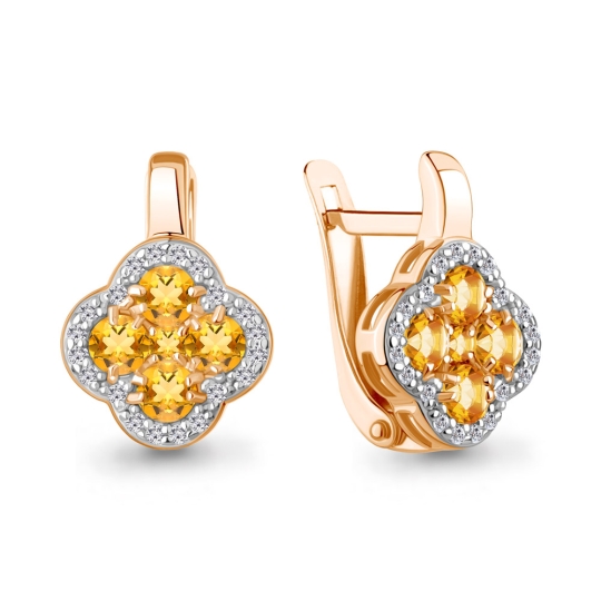 Серьги из серебра с бриллиантами