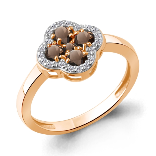 Кольцо из серебра с жемчугом и эмалью