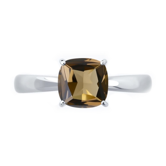 Кольцо из серебра с ситаллом и фианитами