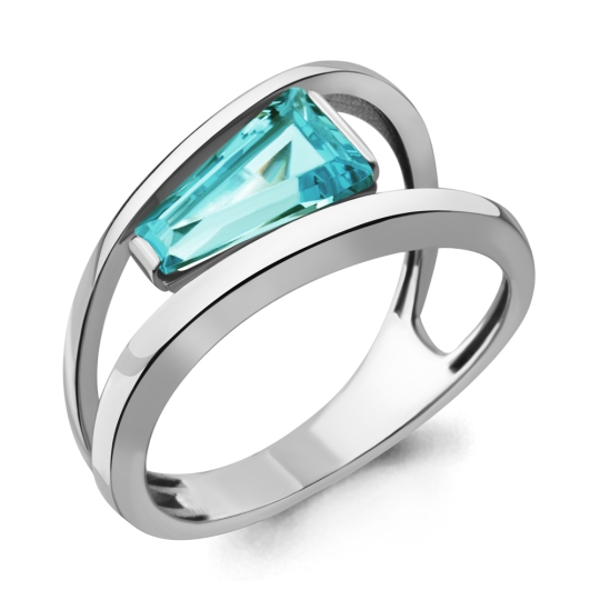 Серьги из серебра с ювелирными кристаллами