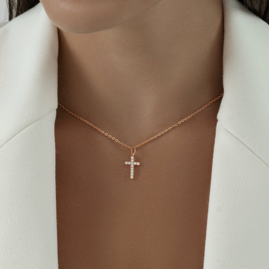 Подвеска из серебра с фианитами "Балерина"