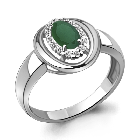 Кольцо из серебра с бриллиантом