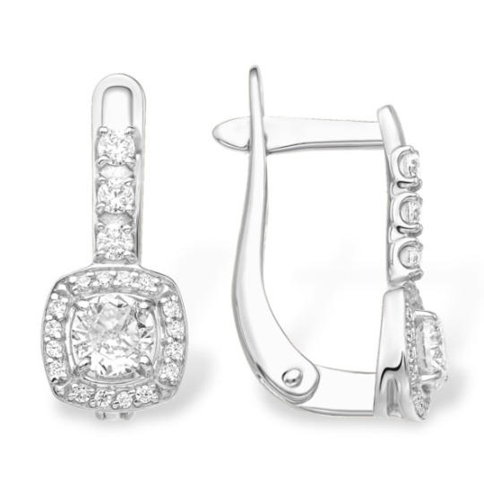 Серьги из серебра с жемчугом