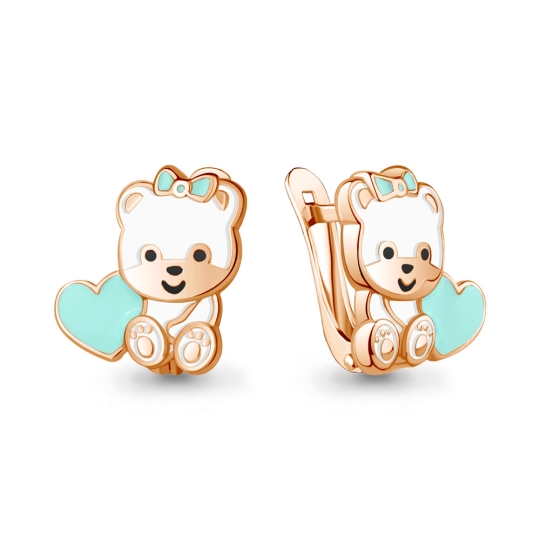 Серьги из серебра с фианитами 