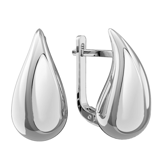 Серьги конго из серебра