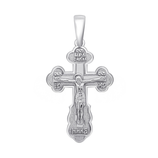 Подвеска-крест из серебра