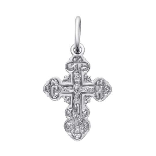 Подвеска-крест из серебра