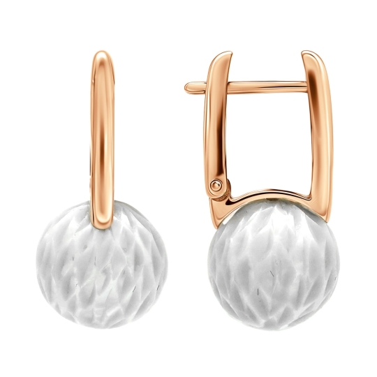 Серьги из золота с бриллиантами и рубинами