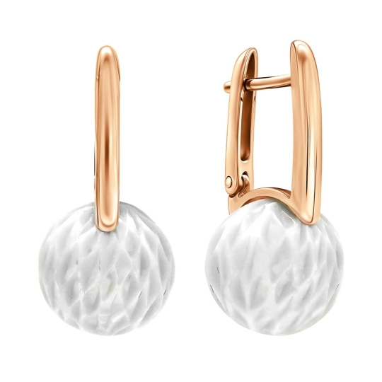 Серьги из золота с бриллиантами и рубинами