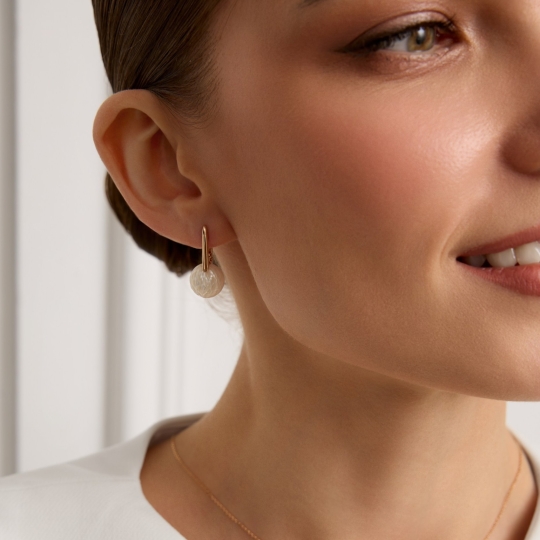 Серьги из золота с фианитами