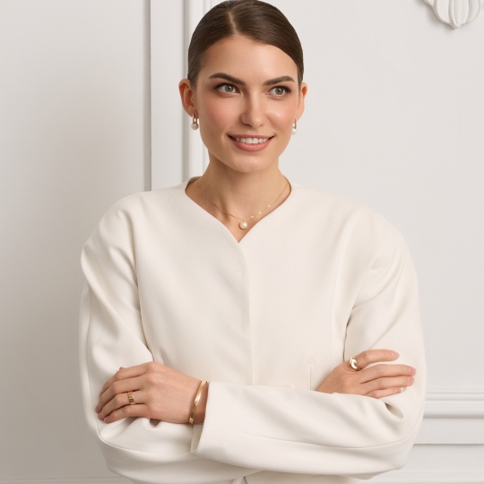 Серьги из золота с жемчугом