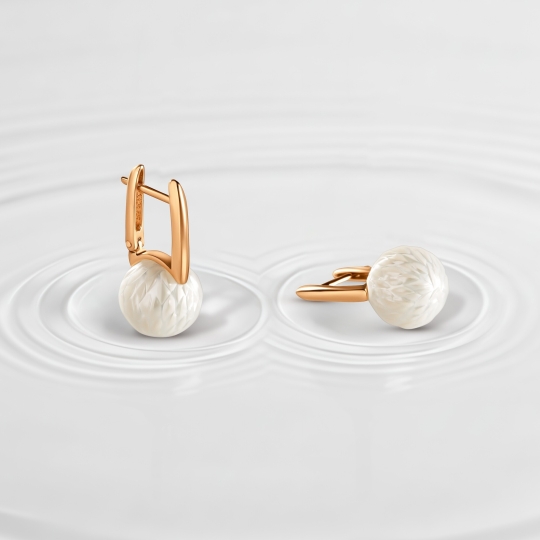 Серьги из золота с жемчугом