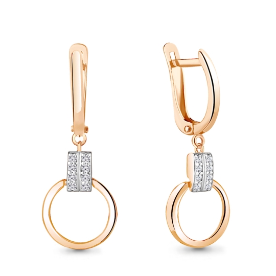 Серьги из серебра с аметистами и фианитами