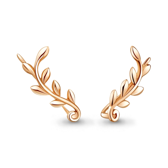 Одиночная серьга из серебра 