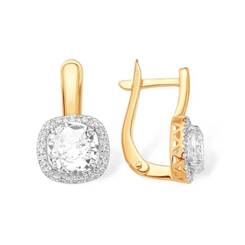 Серьги из серебра с чароитом, шпинелью и эмалью