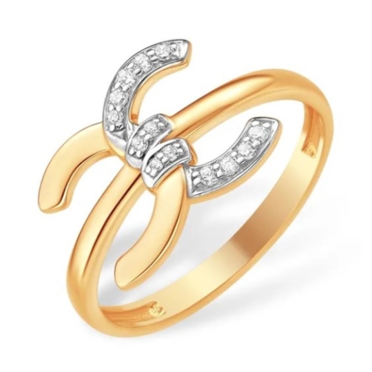 Кольцо из серебра с жемчугом и фианитами