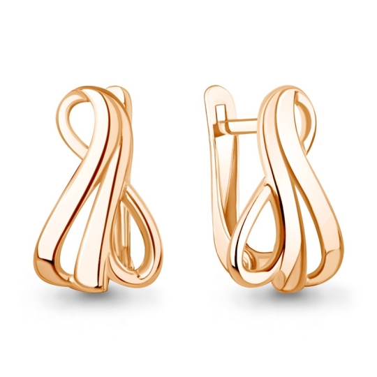 Серьги из серебра с алмазной гранью и фианитами