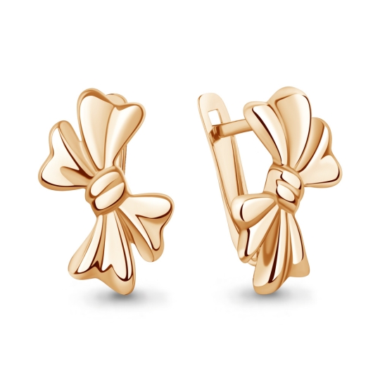 Серьги из серебра с позолотой, гранатами и фианитами