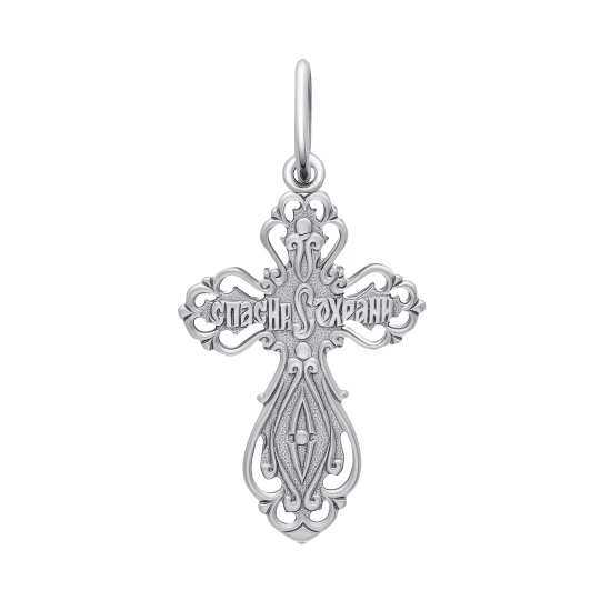 Подвеска-крест из серебра