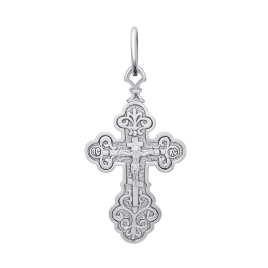 Подвеска-крест из серебра