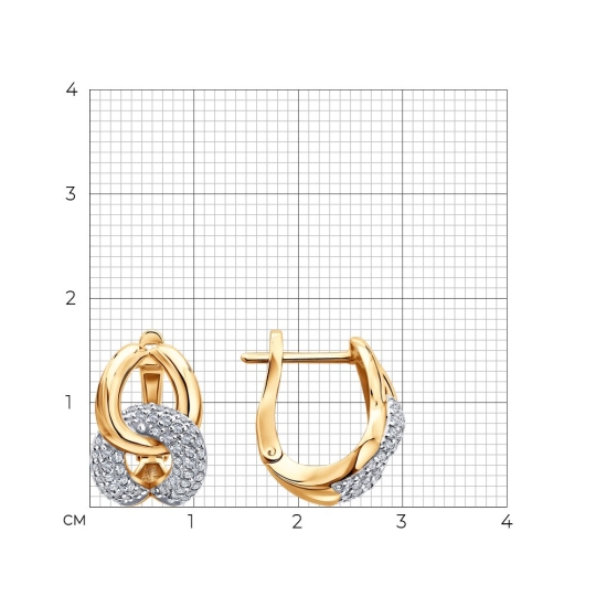 Кольцо из золота с фианитами