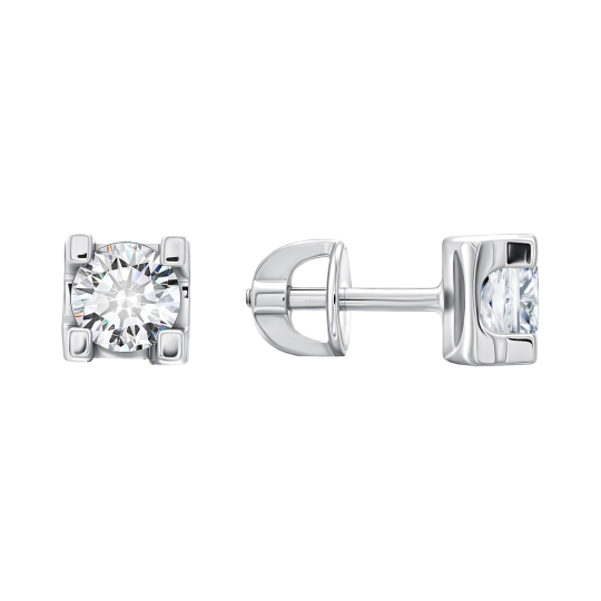 Серьги из золота с фианитами