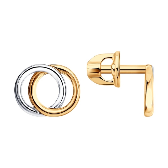 Серьги из золота с бриллиантами и сапфирами