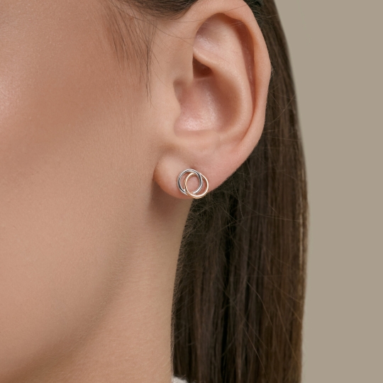 Серьги из золота с бриллиантами и сапфирами