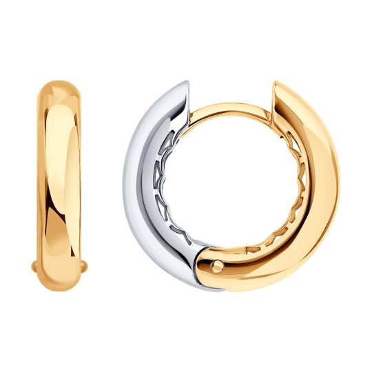 Серьги из золота с топазами London и фианитами