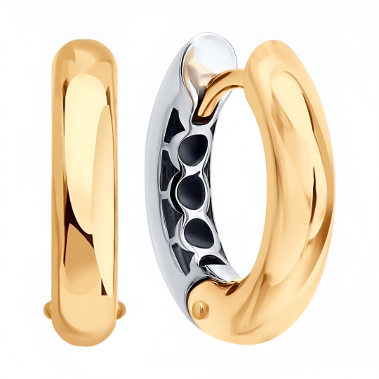 Серьги из золота с топазами London и фианитами