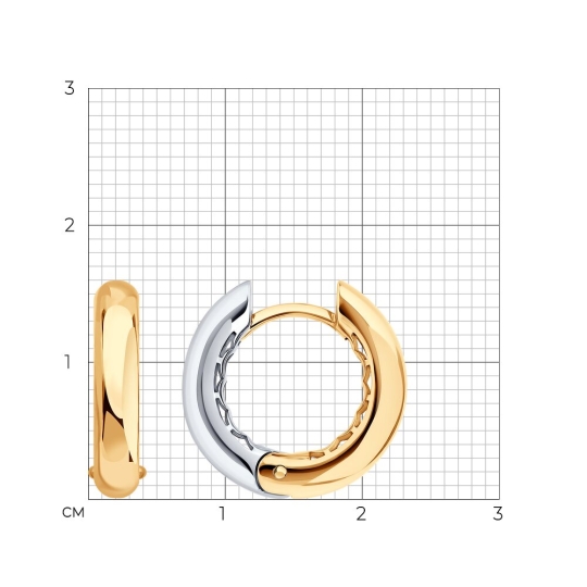 Серьги из золота с топазами London и фианитами