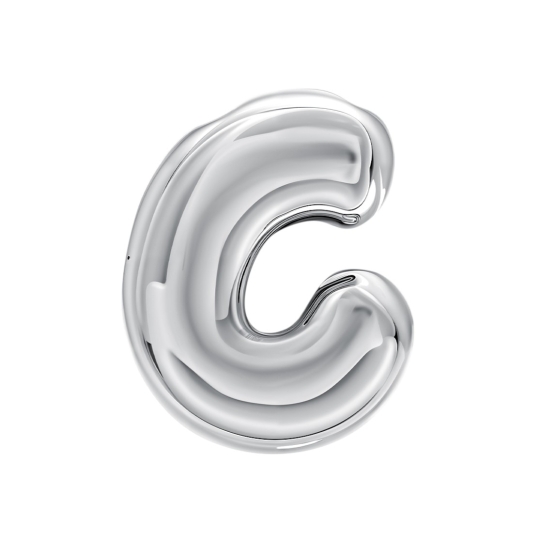 Подвеска-буква из серебра "М"