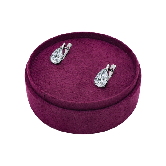 Серьги из комбинированного золота с бриллиантами и сапфирами