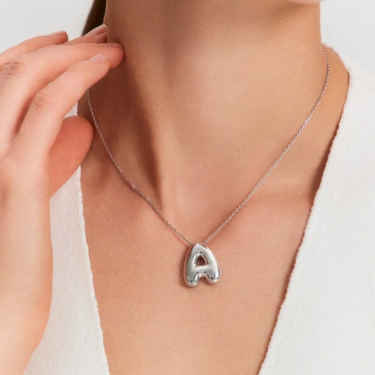 Подвеска-буква из серебра "М"