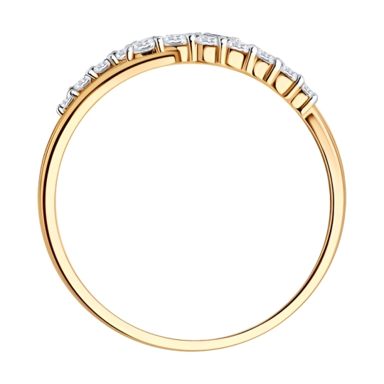 Кольцо из золота с фианитами