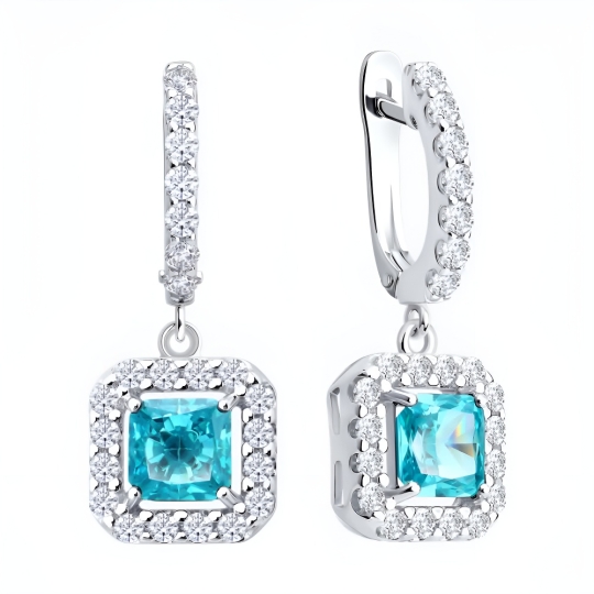 Кольцо из серебра с фианитами