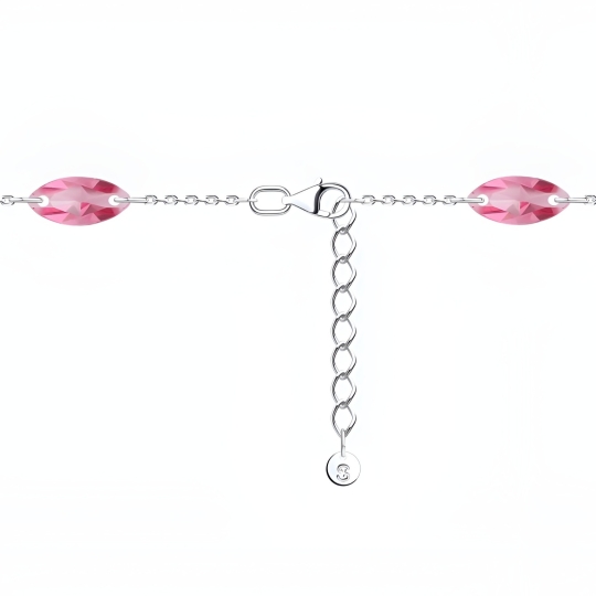 Серьги из серебра с ювелирными кристаллами