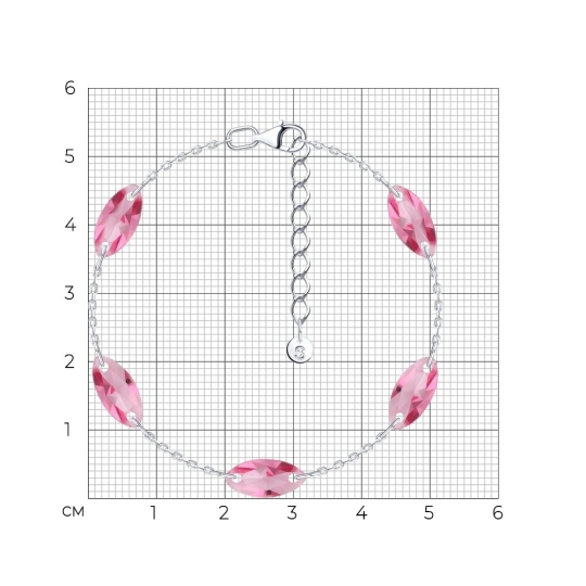 Серьги из серебра с ювелирными кристаллами